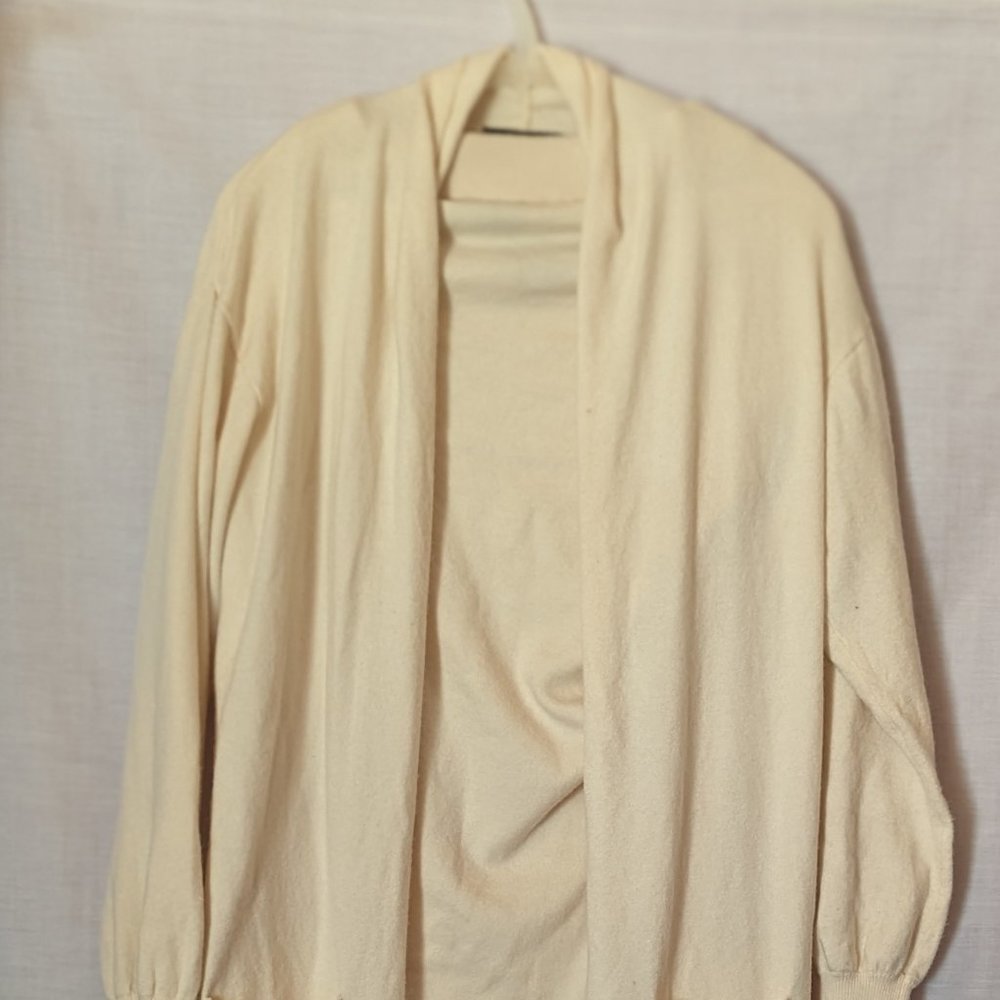 Express Ultra Soft Cardigan and Skirt, Color: Swan, Size: S